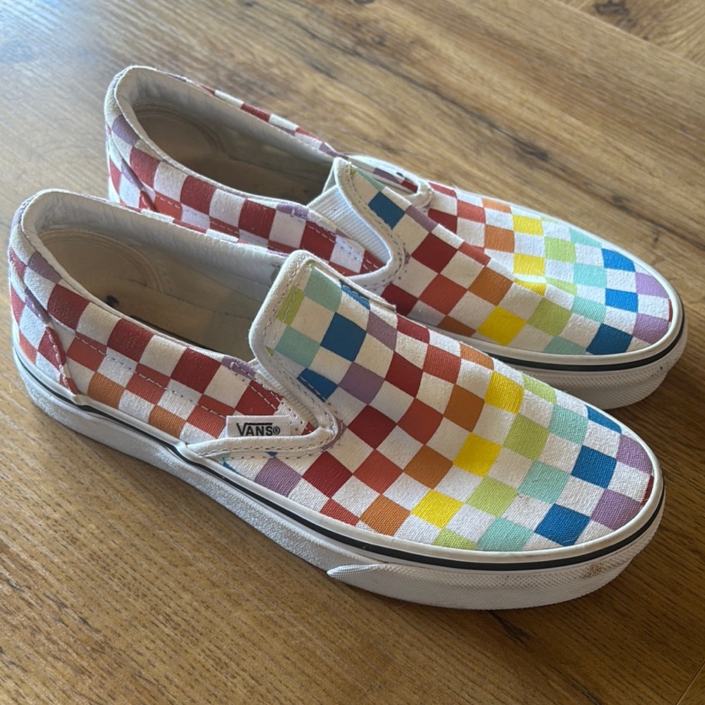 Vans Multicolor Checkered Slip-On Shoes